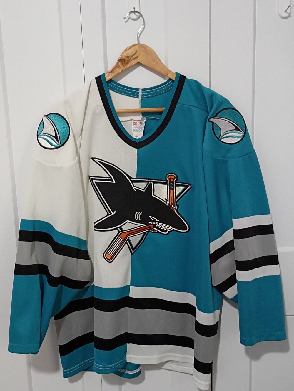 90s San Jose Sharks Home/Away Split Fashion Jersey